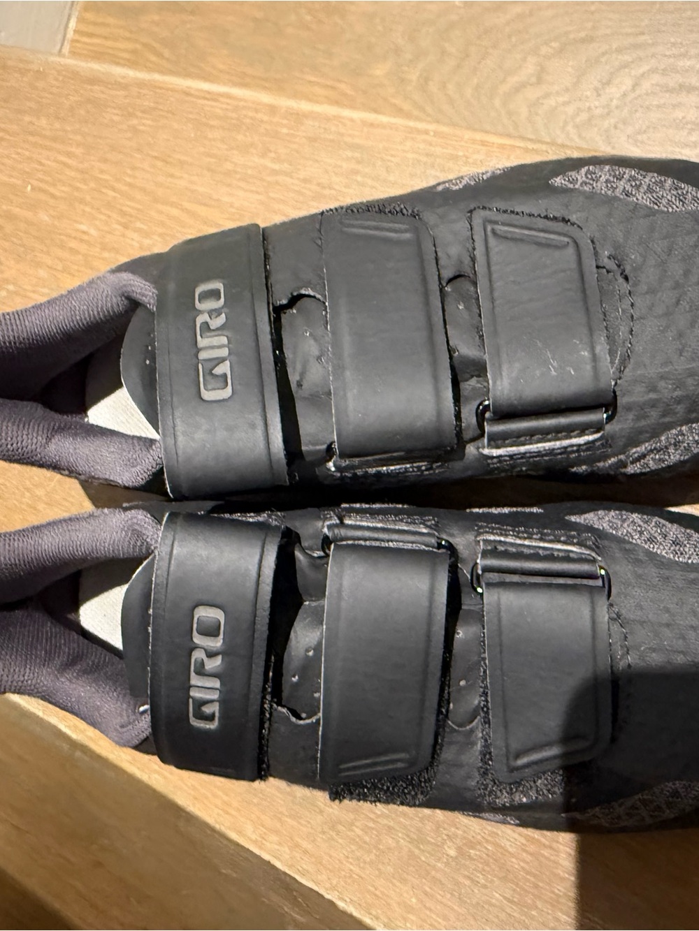 Giro Black Women's Cycling Shoes with Triple Velcro Straps